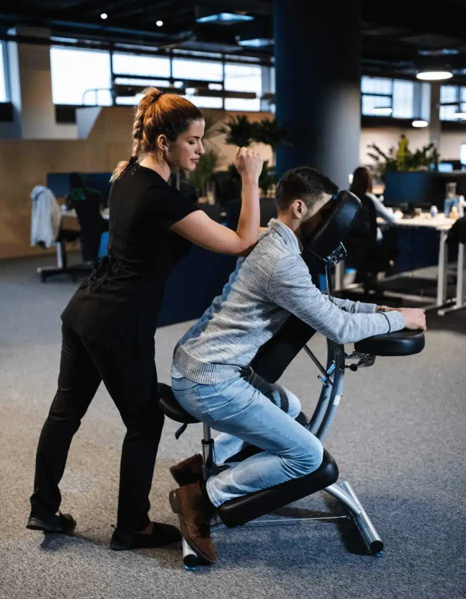 On demand office chair massage