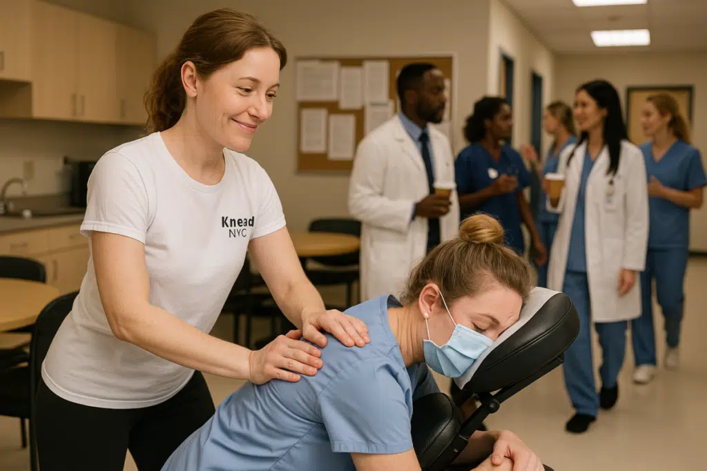 Chair massage for Nurse Appreciation Week