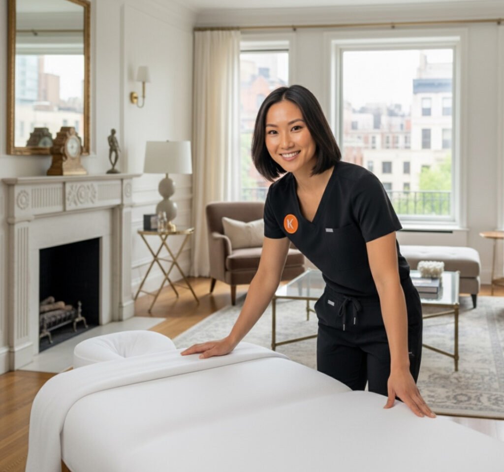 Licensed therapist providing in-home massage in Upper East Side NYC